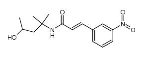 (E)-3-nitro-N-(3-hydroxy-1,1-dimethylbutyl) cinnamamide结构式