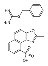 2-Methyl-naphtho[1,2-d]oxazole-9-sulfonic acid; compound with 2-benzyl-isothiourea结构式