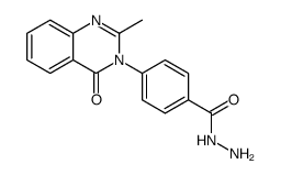 4-(2-methyl-4-oxoquinazolin-3-yl)benzohydrazide结构式