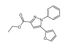 3-ethoxycarbonyl-5-(2-furyl)-1-phenylpyrazole Structure