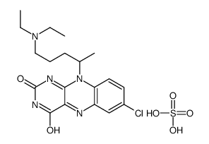 4-(7-chloro-2,4-dioxobenzo[g]pteridin-10-yl)pentyl-diethylazanium,hydrogen sulfate结构式