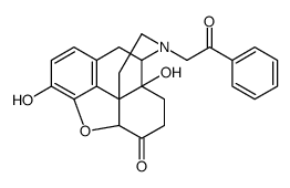 (4R,4aS,7aR,12bS)-4a,9-dihydroxy-3-phenacyl-2,4,5,6,7a,13-hexahydro-1H-4,12-methanobenzofuro[3,2-e]isoquinoline-7-one结构式
