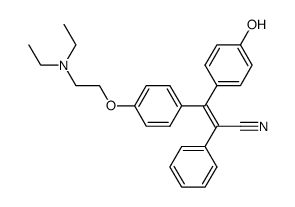 (E)-2-phenyl-3-<4-<2-(diethylamino)ethoxy>phenyl>-3-(4-hydroxyphenyl)acrylonitrile Structure
