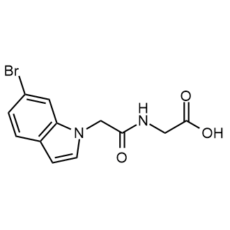 2-[2-(6-溴-1h-吲哚-1-基)乙酰胺]乙酸结构式