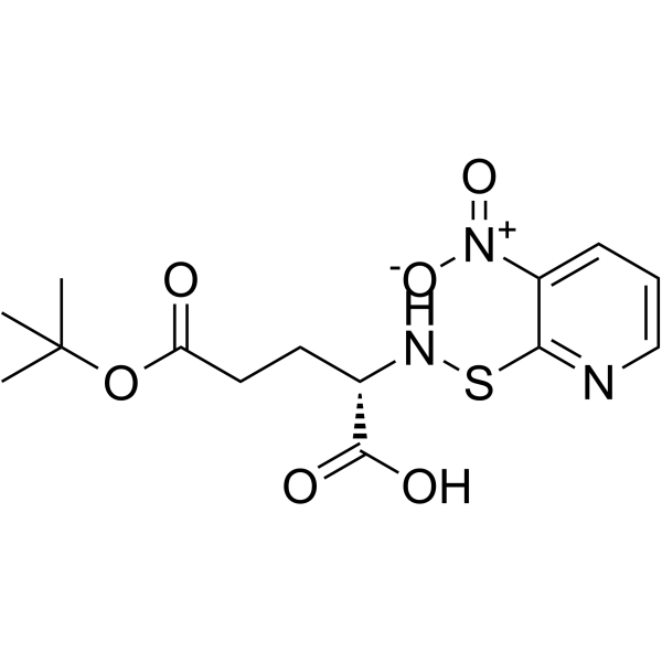 N-(3-硝基-2-吡啶亚磺酰)-l-谷氨酸 gamma-叔丁酯结构式