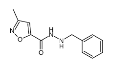 3-Methylisoxazole-5-carboxylic acid 2-benzyl hydrazide结构式