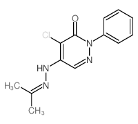 4-chloro-2-phenyl-5-(2-propan-2-ylidenehydrazinyl)pyridazin-3-one structure