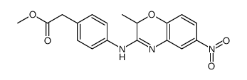 methyl 2-[4-[(2-methyl-6-nitro-2H-1,4-benzoxazin-3-yl)amino]phenyl]acetate Structure