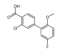 2-chloro-4-(5-fluoro-2-methoxyphenyl)benzoic acid结构式