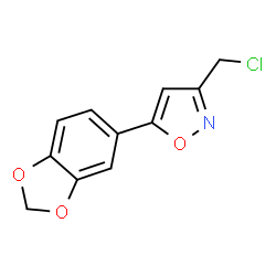 5-(1,3-Benzodioxol-5-yl)-3-(chloromethyl)isoxazole Structure