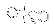 2-(methyl(phenyl)amino)-2-(methylthio)-3-phenylpropanenitrile结构式