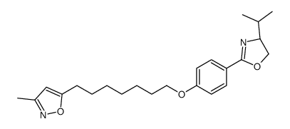 3-methyl-5-[7-[4-[(4S)-4-propan-2-yl-4,5-dihydro-1,3-oxazol-2-yl]phenoxy]heptyl]-1,2-oxazole Structure