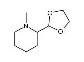 2-(1,3-dioxolan-2-yl)-1-methylpiperidine结构式