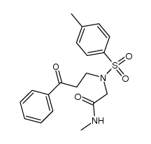 N-methyl-2-(4-methyl-N-(3-oxo-3-phenylpropyl)phenylsulfonamido)acetamide结构式