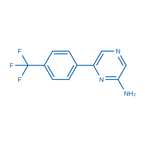 6-(4-(Trifluoromethyl)phenyl)pyrazin-2-amine Structure