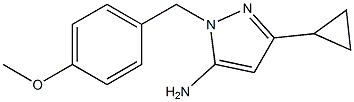1H-Pyrazol-5-aMine, 3-cyclopropyl-1-[(4-Methoxyphenyl)Methyl]- Structure
