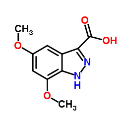 5,7-Dimethoxy-1H-indazole-3-carboxylic acid结构式