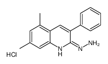 2-Hydrazino-5,7-dimethyl-3-phenylquinoline hydrochloride结构式