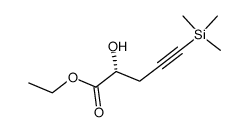 (R)-(-)-trimethylsilyl-5 hydroxy-2 pentyne-4 oate d'ethyle Structure