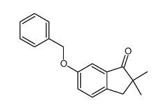 6-(benzyIoxy)-2,2-dimethyl-2,3-dihydroinden-1-one Structure