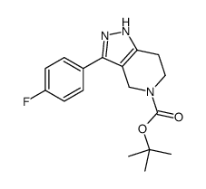 3-(4-氟苯基)-6,7-二氢-1H-吡唑并[4,3-c]吡啶-5(4h)-羧酸叔丁酯结构式