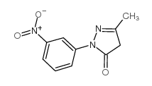 3-甲基-1-(3-硝基苯基)-5-吡唑酮结构式