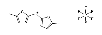 bis(5-methyl-2-thienyl)iodonium hexafluorophosphate结构式