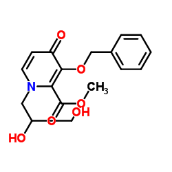 Methyl 1-(2,3-dihydroxypropyl)-4-oxo-3-[(phenylmethyl)oxy]-1,4-dihydro-2-pyridinecarboxylate structure