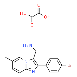 C-[2-(4-BROMO-PHENYL)-6-METHYL-IMIDAZO[1,2-A]-PYRIDIN-3-YL]-METHYLAMINE;OXALICACIDSALT结构式