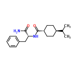 Nα-[(trans-4-Isopropylcyclohexyl)carbonyl]-D-phenylalaninamide结构式
