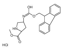 (2S,4S)-4-Fmoc-氨基吡咯烷-2-羧酸甲酯盐酸盐结构式