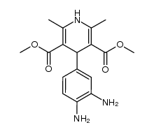 4-(3,4-diaminophenyl)-2,6-dimethyl-3,5-bis(methoxycarbonyl)-1,4-dihydropyridine结构式