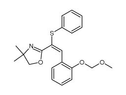 2-(2-(2-(methoxymethoxy)phenyl)-1-(phenylthio)vinyl)-4,4-dimethyl-4,5-dihydrooxazole结构式