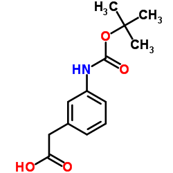 {3-[(tert-Butoxycarbonyl)amino]phenyl}acetic acid Structure