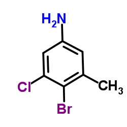 4-Bromo-3-chloro-5-methylaniline结构式