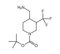 tert-butyl 4-(aminomethyl)-3-(trifluoromethyl)piperidine-1-carboxylate Structure