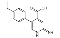 2-amino-5-(4-ethylphenyl)pyridine-4-carboxylic acid结构式