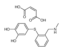 4-(2-Methylaminomethyl-phenylsulfanyl)-benzene-1,2-diol; compound with (Z)-but-2-enedioic acid Structure