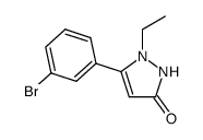 5-(3-bromophenyl)-1-ethyl-1,2-dihydro-3H-pyrazol-3-one结构式