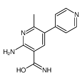 2-amino-6-methyl-5-pyridin-4-ylpyridine-3-carboxamide结构式