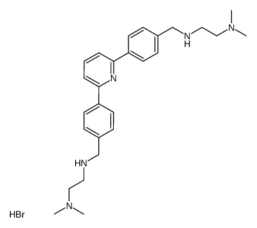 2,6-bis<4'-<<<2''-(dimethylamino)ethyl>amino>methyl>phenyl>pyridine tetrahydrobromide结构式