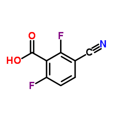 3-Cyano-2,6-difluorobenzoic acid结构式