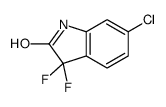 6-chloro-3,3-difluoro-1H-indol-2-one结构式