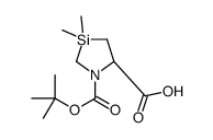 (5S)-1-[(叔丁氧基)羰基] -3,3-二甲基-1,3-氮杂环己烷-5-羧酸结构式