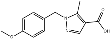 1-(4-methoxybenzyl)-5-methyl-1H-pyrazole-4-carboxylic acid结构式