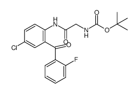 tert-butyl (2-((4-chloro-2-(2-fluorobenzoyl)phenyl)amino)-2-oxoethyl)carbamate Structure