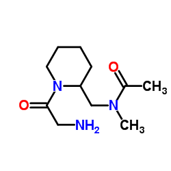 N-[(1-Glycyl-2-piperidinyl)methyl]-N-methylacetamide结构式