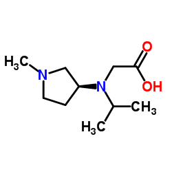 N-Isopropyl-N-[(3S)-1-methyl-3-pyrrolidinyl]glycine结构式