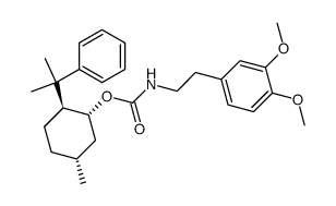 N-[((1R,2S,5R)-8-phenylmenthoxyl)carbonyl]-2-(3,4-dimethoxyphenyl)ethylamine结构式
