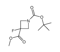 Methyl 1-Boc-3-fluoroazetidine-3-carboxylate Structure